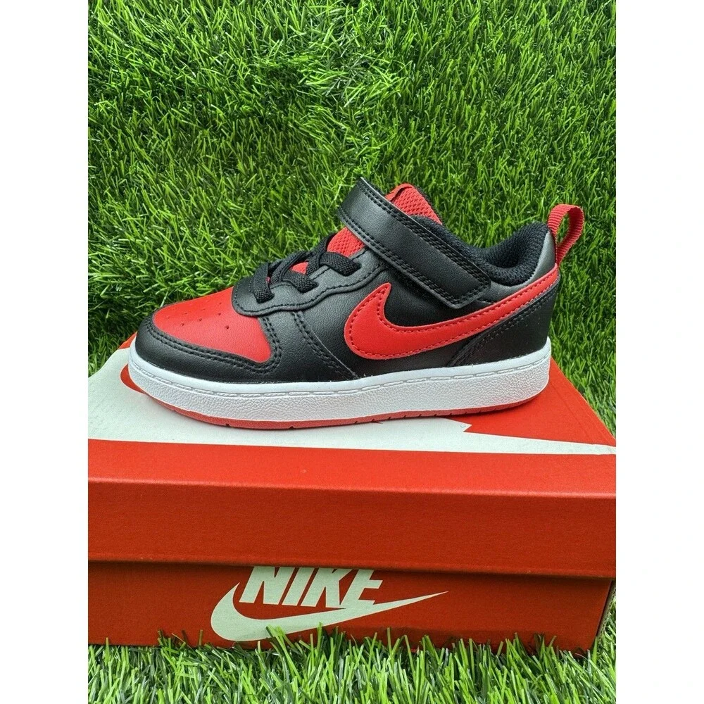 Nike Court Borough Toddler Sneaker Shoes Black/University Red Size 9 New - Picture 8 of 15
